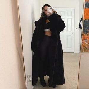 Good American Black Long Coat